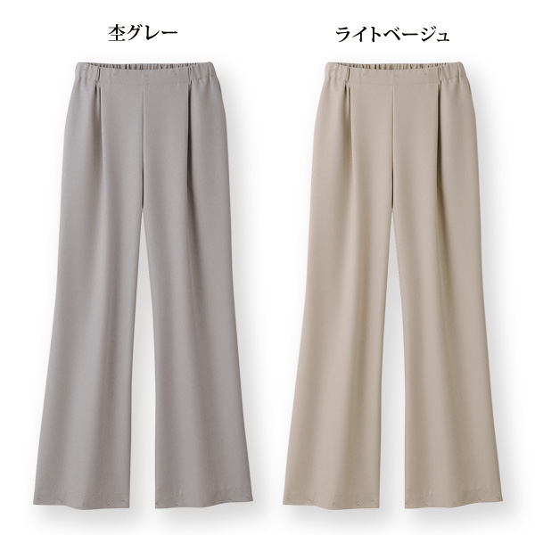 爽やか素材8分丈セミワイドパンツ / 大きいサイズ M L LL 3L