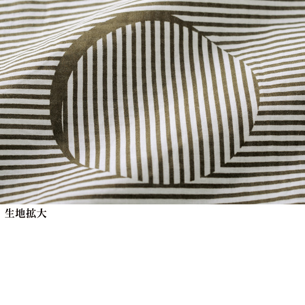 ストライプ＆ドット柄シャツ