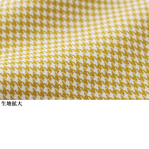 千鳥格子柄多ボタンシャツ