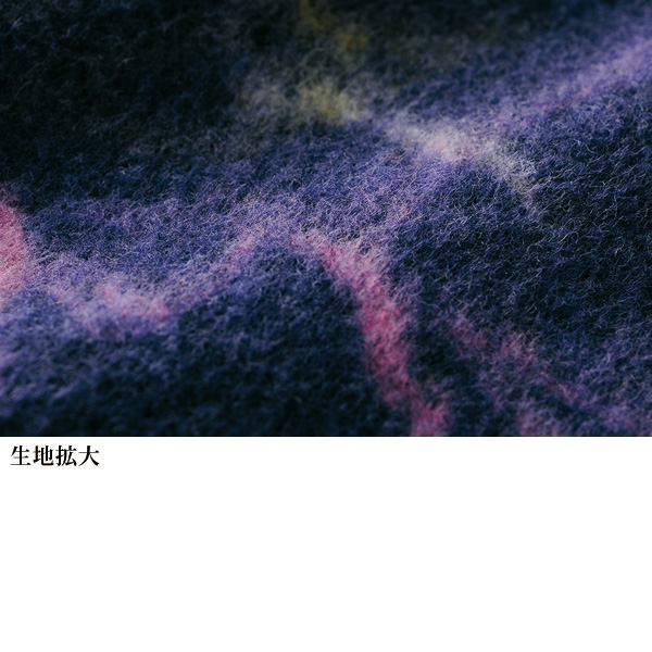 線描き柄プリント起毛チュニック
