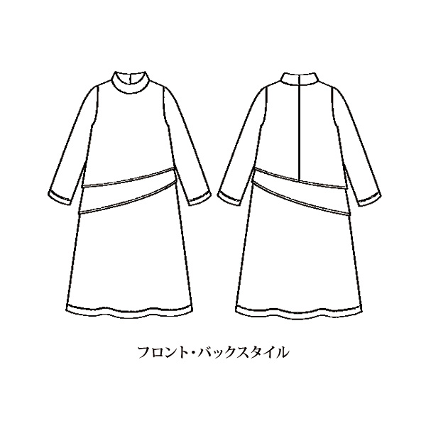 ペイズリー柄ジャージー素材ワンピース
