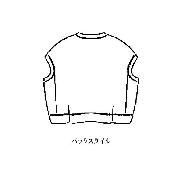 北欧風花柄プリント裏起毛ベスト