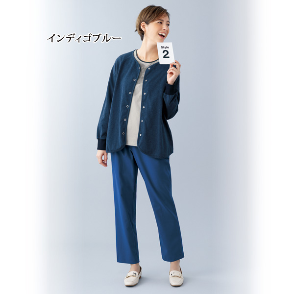 袖口リブ使いリラックスジャケット