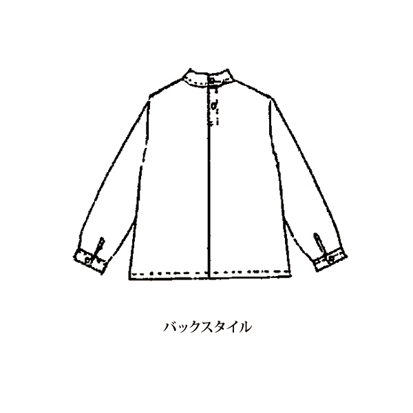 ギャザーデザインハイネックブラウス