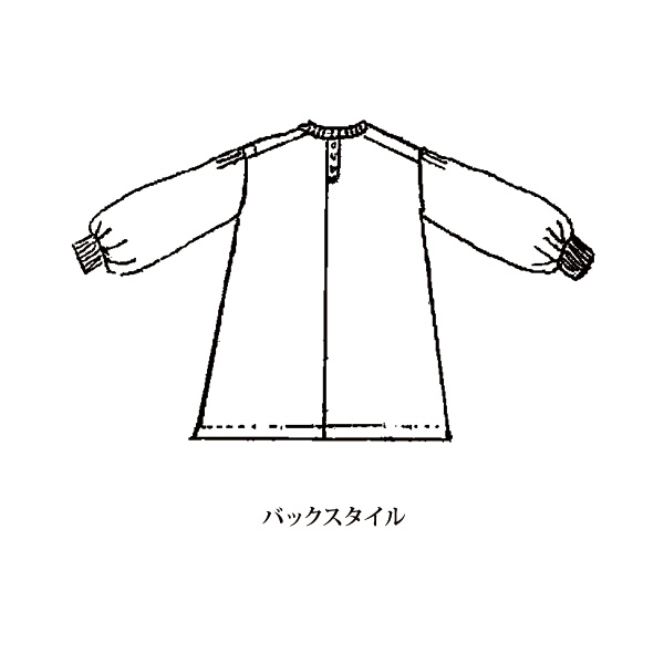 リブ使い小紋柄風プリントゆったりワンピース