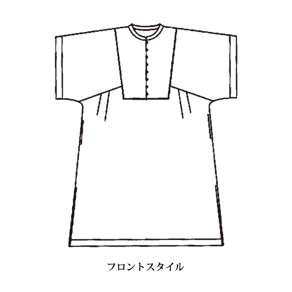 縞織ゆったりワンピース