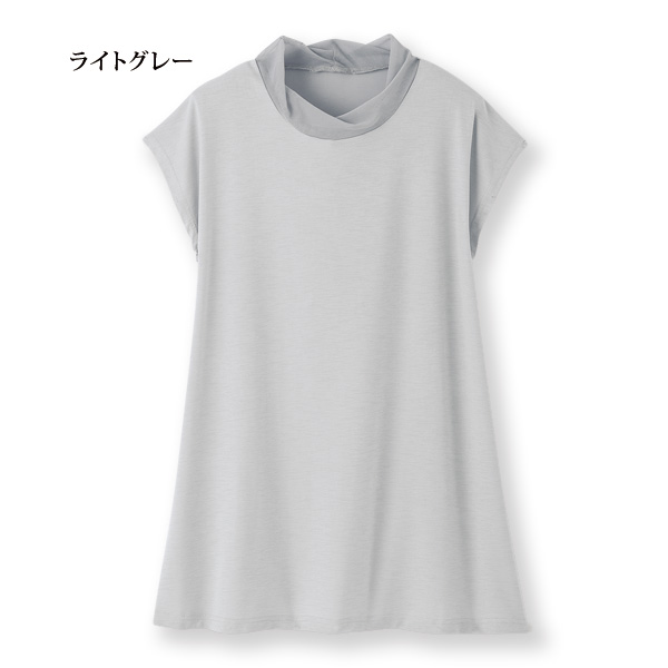 メッシュ襟チュニック 2色組