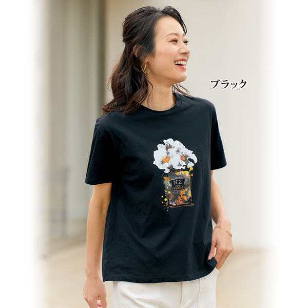 イラストプリントTシャツ 2色組