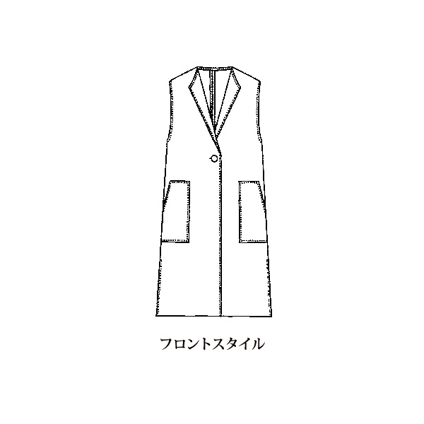 日本製ウォッシャブルロングジレ