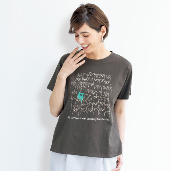 いろいろくまさんプリントＴシャツ