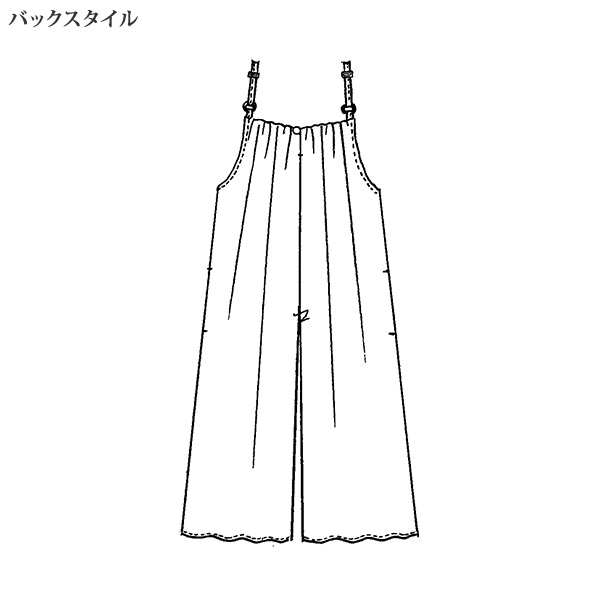 ギャザーデザインサロペットパンツ
