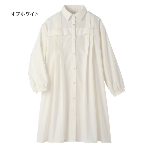 タックデザインシャツチュニック