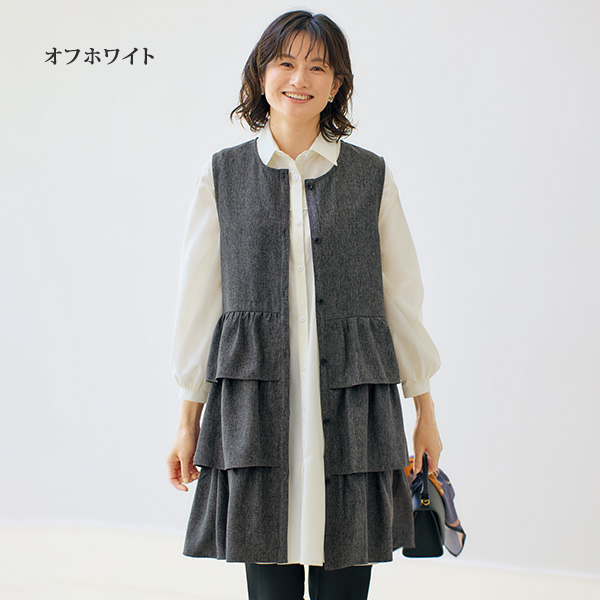 タックデザインシャツチュニック | 京都通販ミセスの