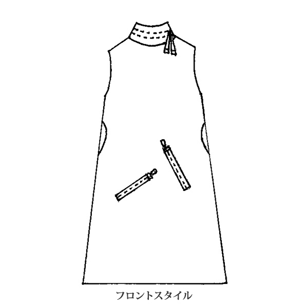 幾何学柄カットソーベストチュニック