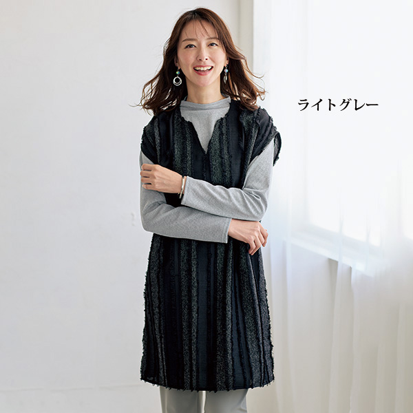 ラメボトルネックプルオーバー
