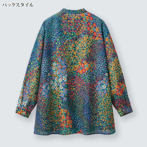 ihana」彩りフラワープリントシャツ | 京都通販ミセスの