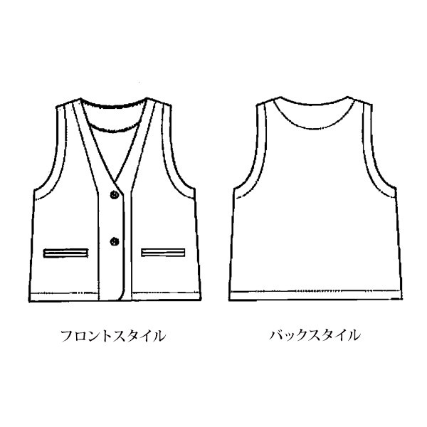縞織デニムベスト