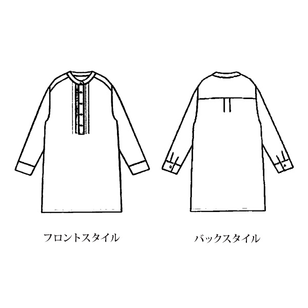 ピンタック使いシャツチュニック