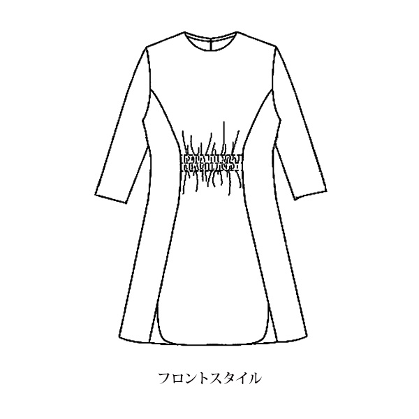 変形ドットプリントチュニック