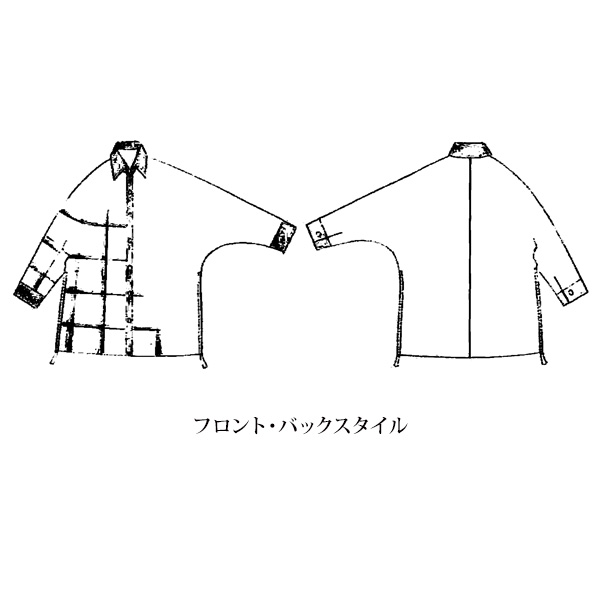 チェック柄脇ファスナーシャツ