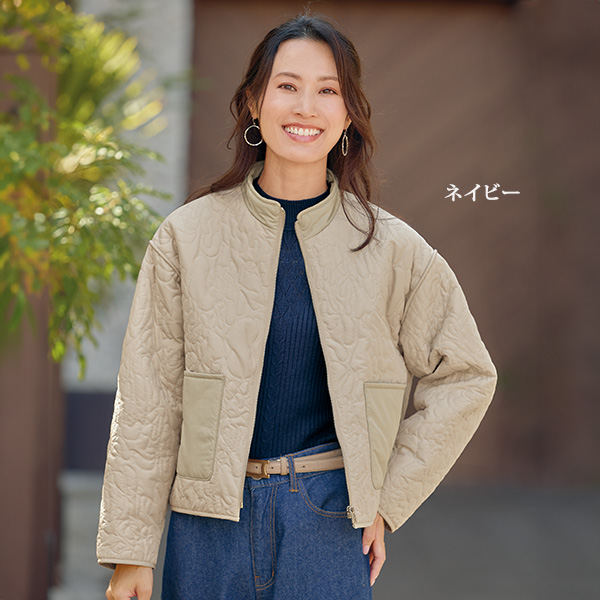 透かし編み使い ニットプルオーバー