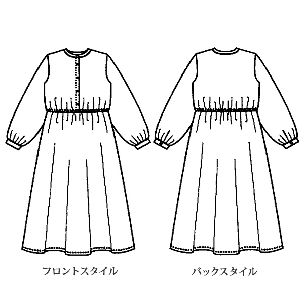 ペイズリープリントジャージーワンピース