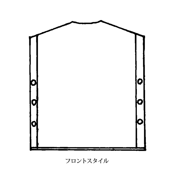 脇ボタンデザインニットベスト