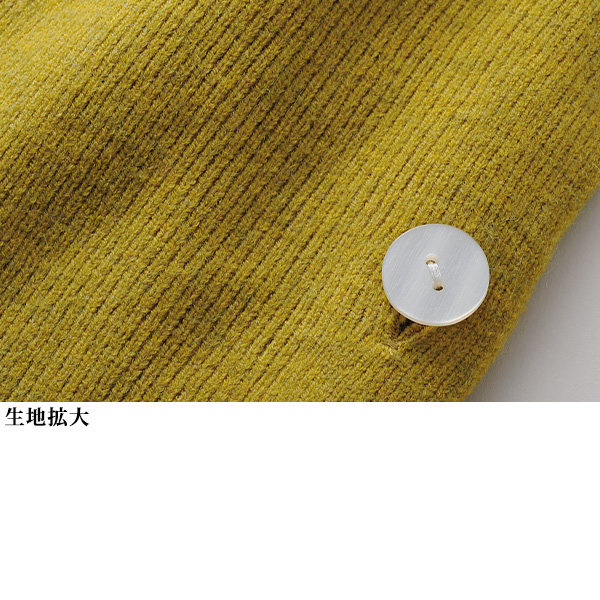 脇ボタンデザインニットベスト