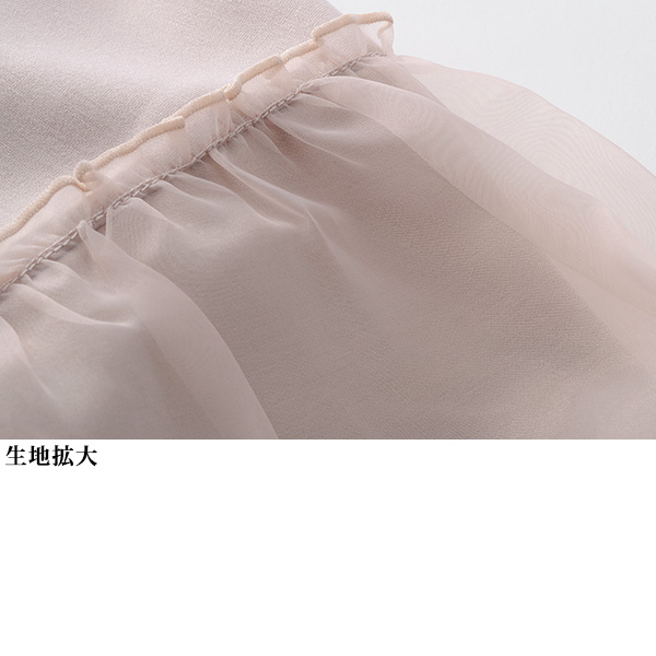 シアー素材 重ね袖プルオーバー
