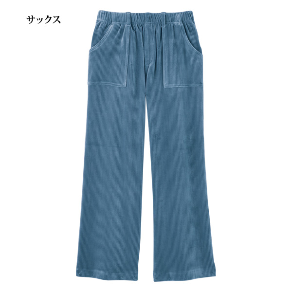 ソフトコーデュロイ セミワイドパンツ 大きいサイズ M L LL 3L