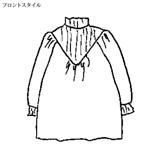胸元ギャザー プリントチュニック