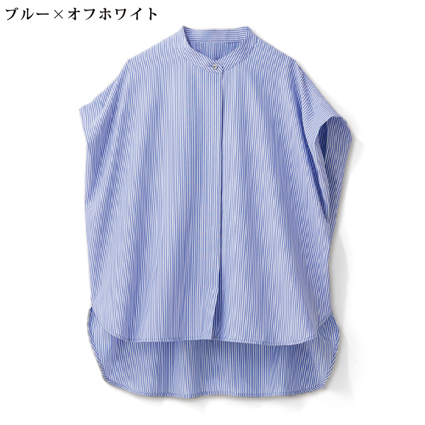 ストライプオーバーブラウス