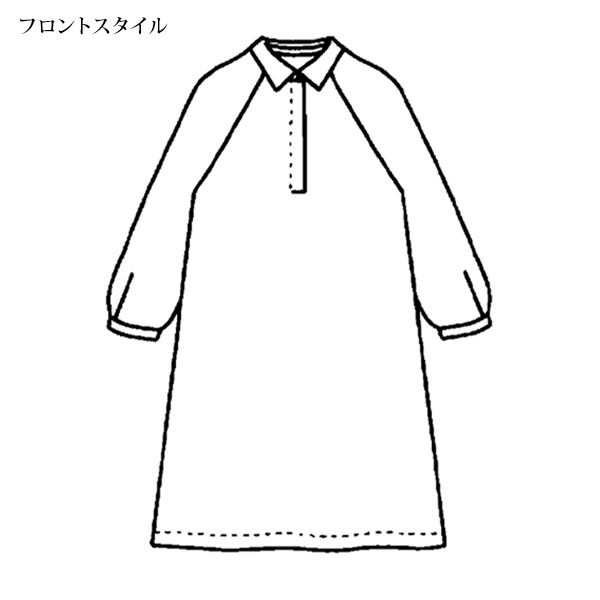 麻混ジャカード織 シャツチュニック