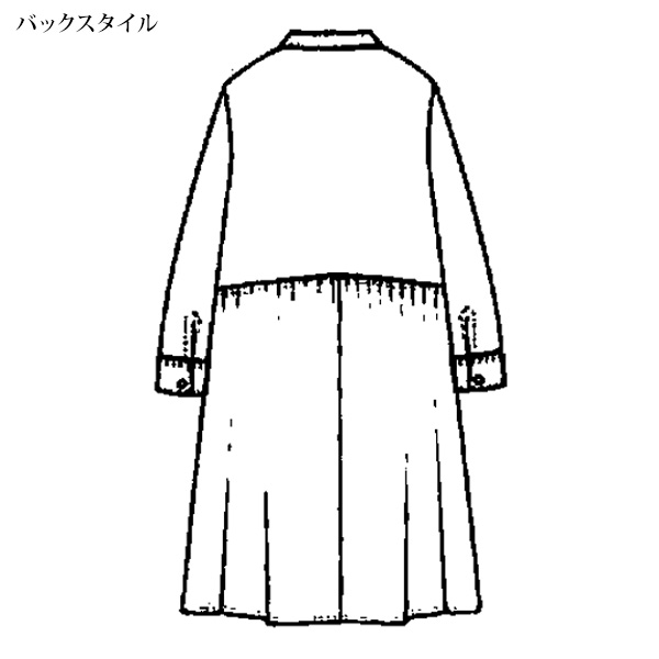 タックフレア コットンシャツワンピース
