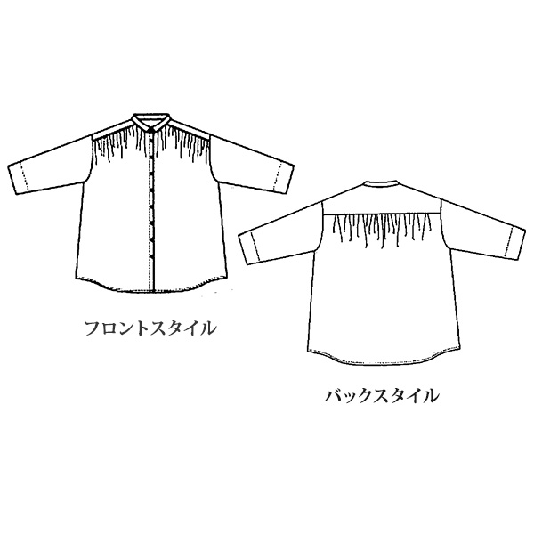 水彩画風 バルーンドットプリントシャツ