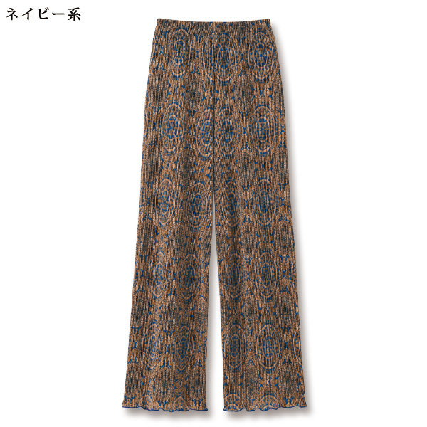 オリエンタル柄 プリーツパンツ | 京都通販ミセスのファッション