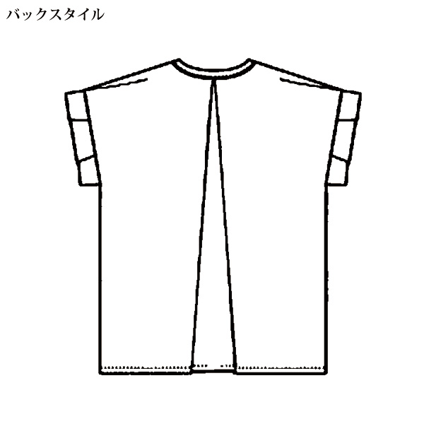 袖タックカットソーブラウス
