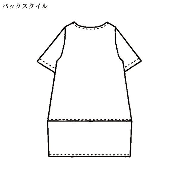ドットドビー素材 コクーンワンピース