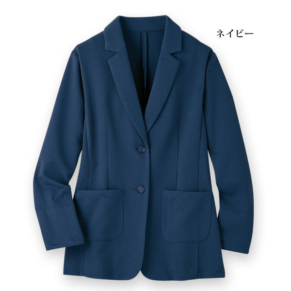 ワッフル調カットソージャケット