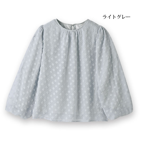 花柄ドビー裏付ブラウス