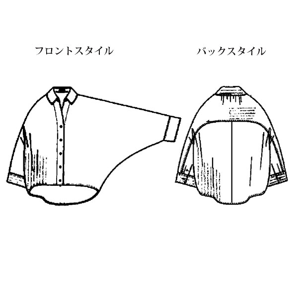 ランダムストライプドルマンシャツ