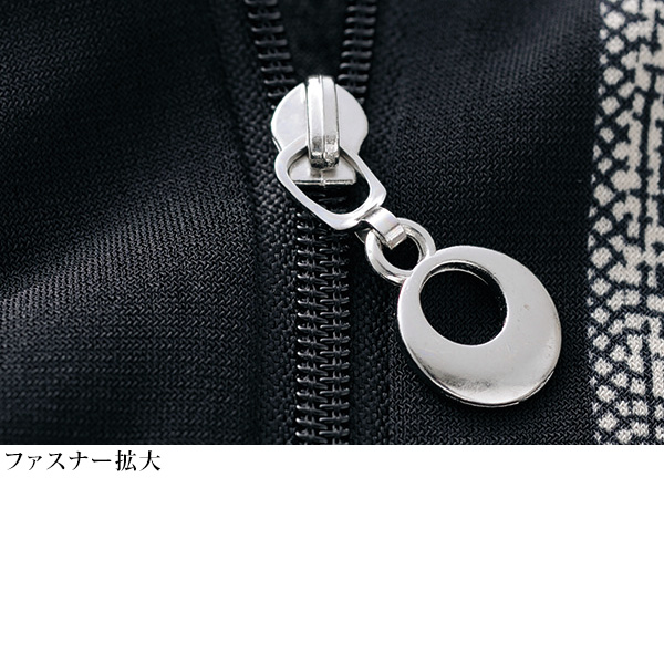 ハーフジッププリントチュニック