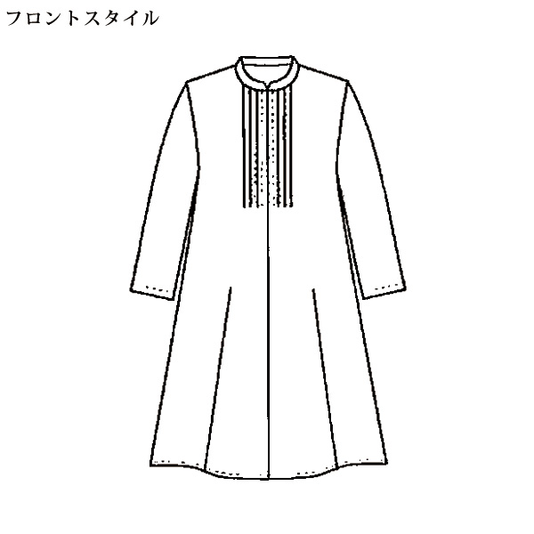 「三河木綿」ピンタック使いワンピース