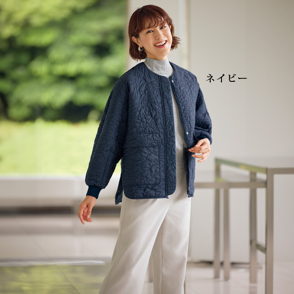 中わた入りキルティングコート
