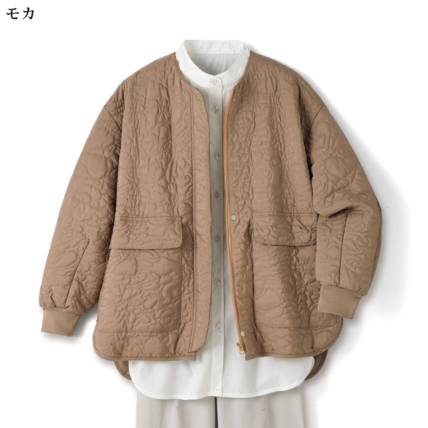 中わた入りキルティングコート