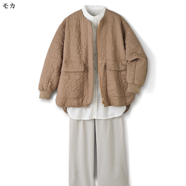 中わた入りキルティングコート