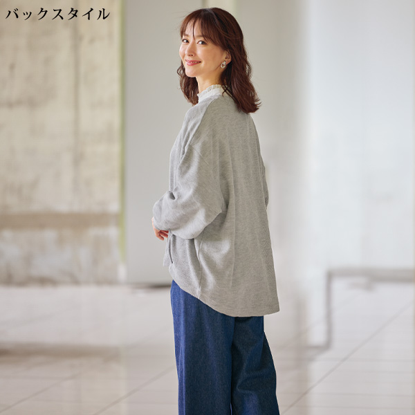 ドット柄ジャカードプルオーバー