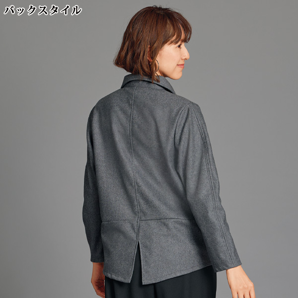 ウール混後ろスリット入りブラウス
