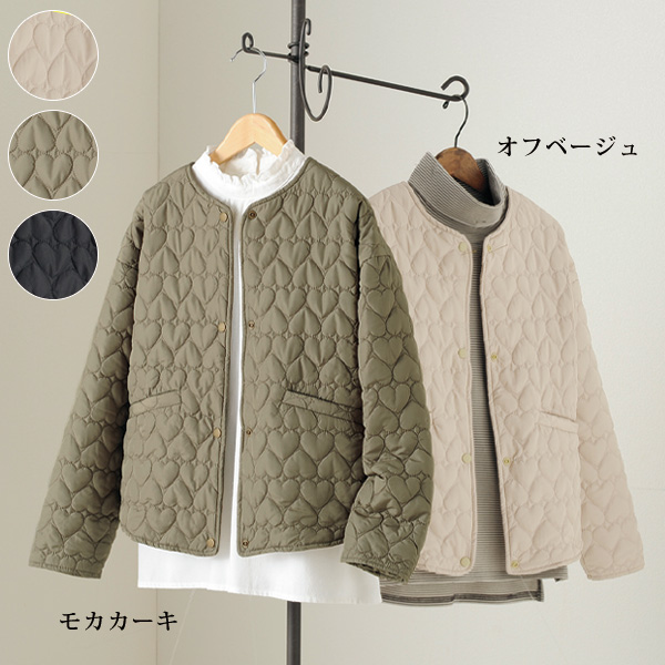 ハート柄キルトジャケット