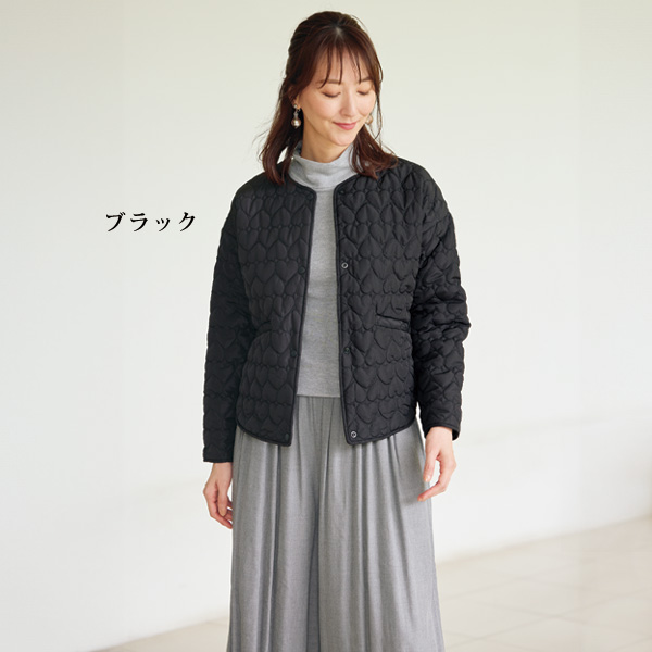 ハート柄キルトジャケット